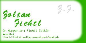 zoltan fichtl business card